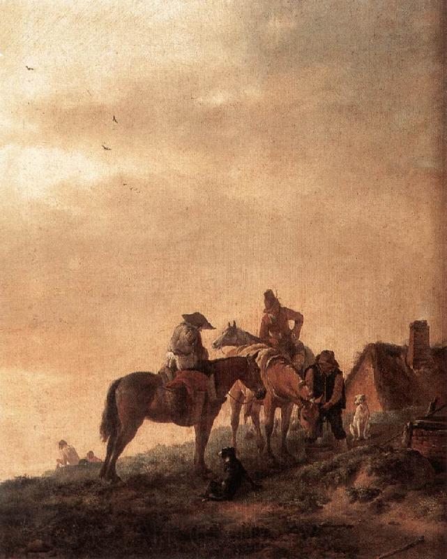 WOUWERMAN, Philips Rider's Rest Place q4r Norge oil painting art